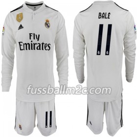 Fußballtrikots Real Madrid BALE 11 Kinder Heim Trikotsatz 2018-2019 Langarm